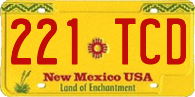 NM license plate 221TCD
