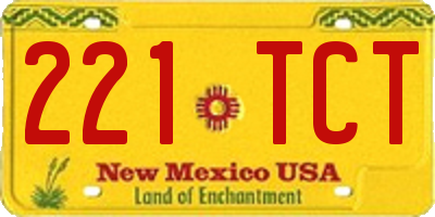 NM license plate 221TCT