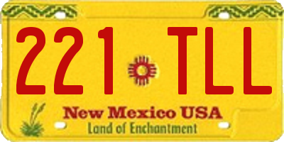NM license plate 221TLL