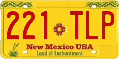 NM license plate 221TLP