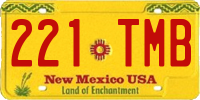 NM license plate 221TMB