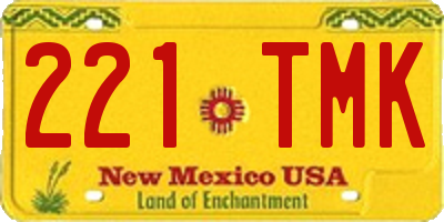 NM license plate 221TMK