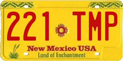 NM license plate 221TMP