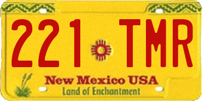 NM license plate 221TMR