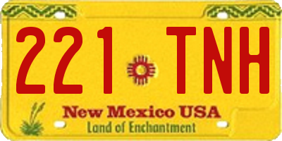 NM license plate 221TNH