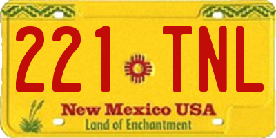 NM license plate 221TNL