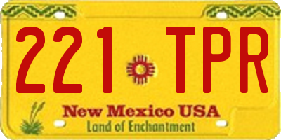 NM license plate 221TPR