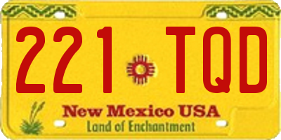 NM license plate 221TQD