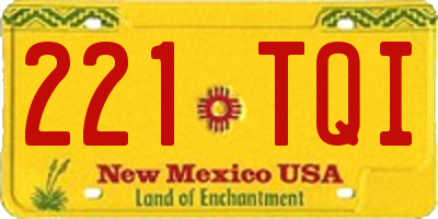 NM license plate 221TQI
