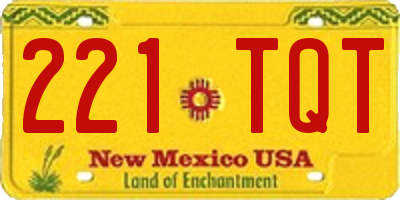 NM license plate 221TQT