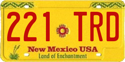 NM license plate 221TRD