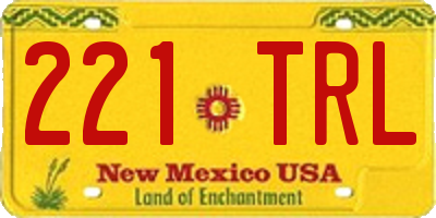 NM license plate 221TRL