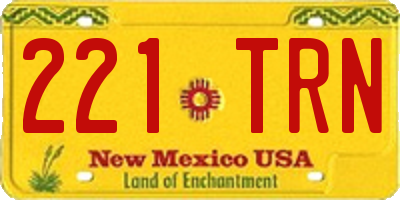 NM license plate 221TRN