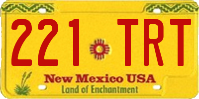 NM license plate 221TRT