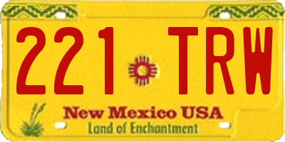 NM license plate 221TRW