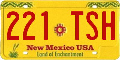 NM license plate 221TSH