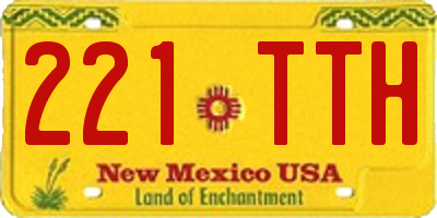 NM license plate 221TTH