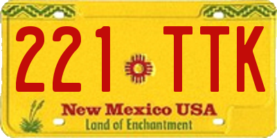 NM license plate 221TTK