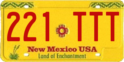 NM license plate 221TTT