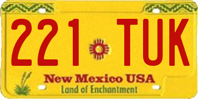 NM license plate 221TUK
