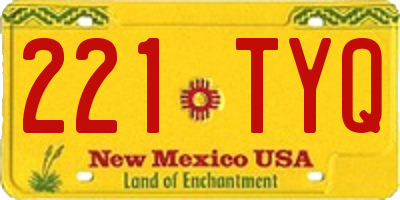 NM license plate 221TYQ