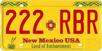 NM license plate 222RBR