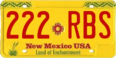NM license plate 222RBS