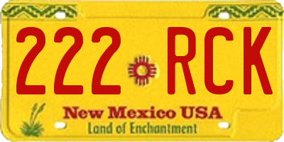 NM license plate 222RCK