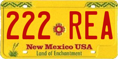 NM license plate 222REA