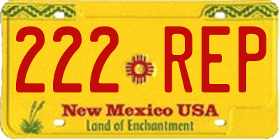 NM license plate 222REP