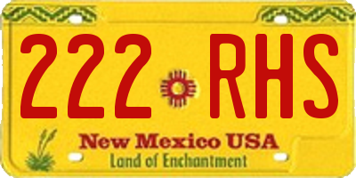 NM license plate 222RHS