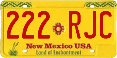 NM license plate 222RJC
