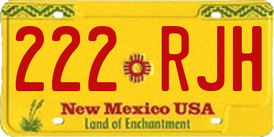 NM license plate 222RJH