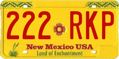 NM license plate 222RKP