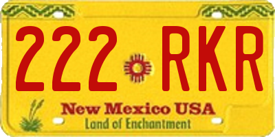 NM license plate 222RKR