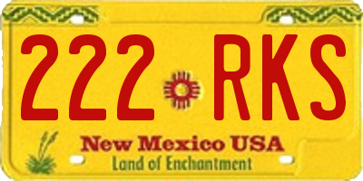 NM license plate 222RKS
