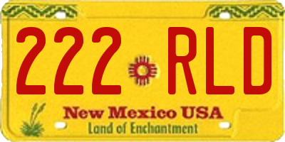 NM license plate 222RLD