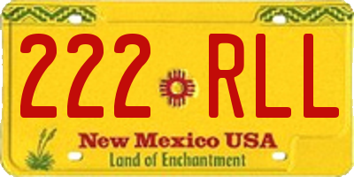 NM license plate 222RLL