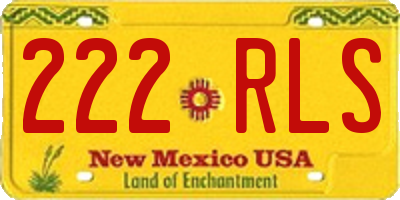 NM license plate 222RLS