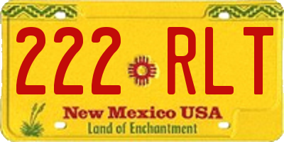 NM license plate 222RLT