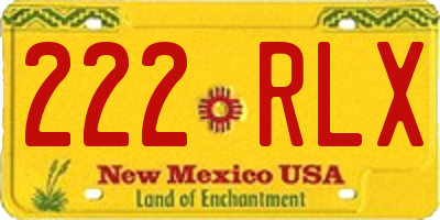 NM license plate 222RLX