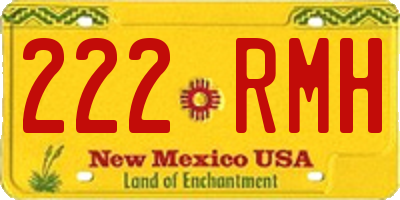 NM license plate 222RMH