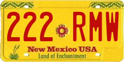 NM license plate 222RMW