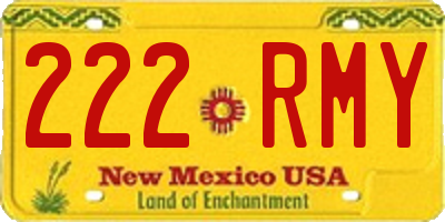 NM license plate 222RMY