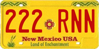 NM license plate 222RNN