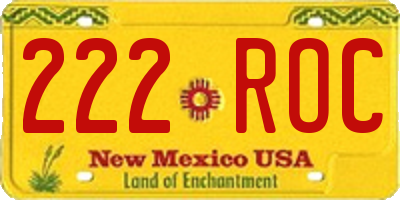 NM license plate 222ROC