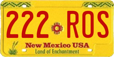 NM license plate 222ROS