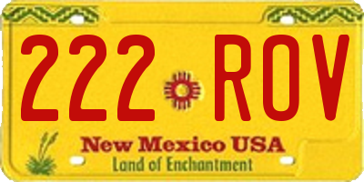 NM license plate 222ROV