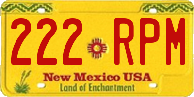 NM license plate 222RPM