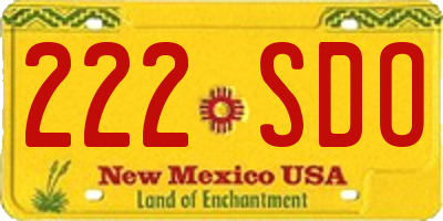 NM license plate 222SDO